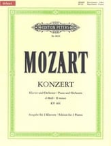 Concerto, No. 20 in D minor, K. 466 piano sheet music cover